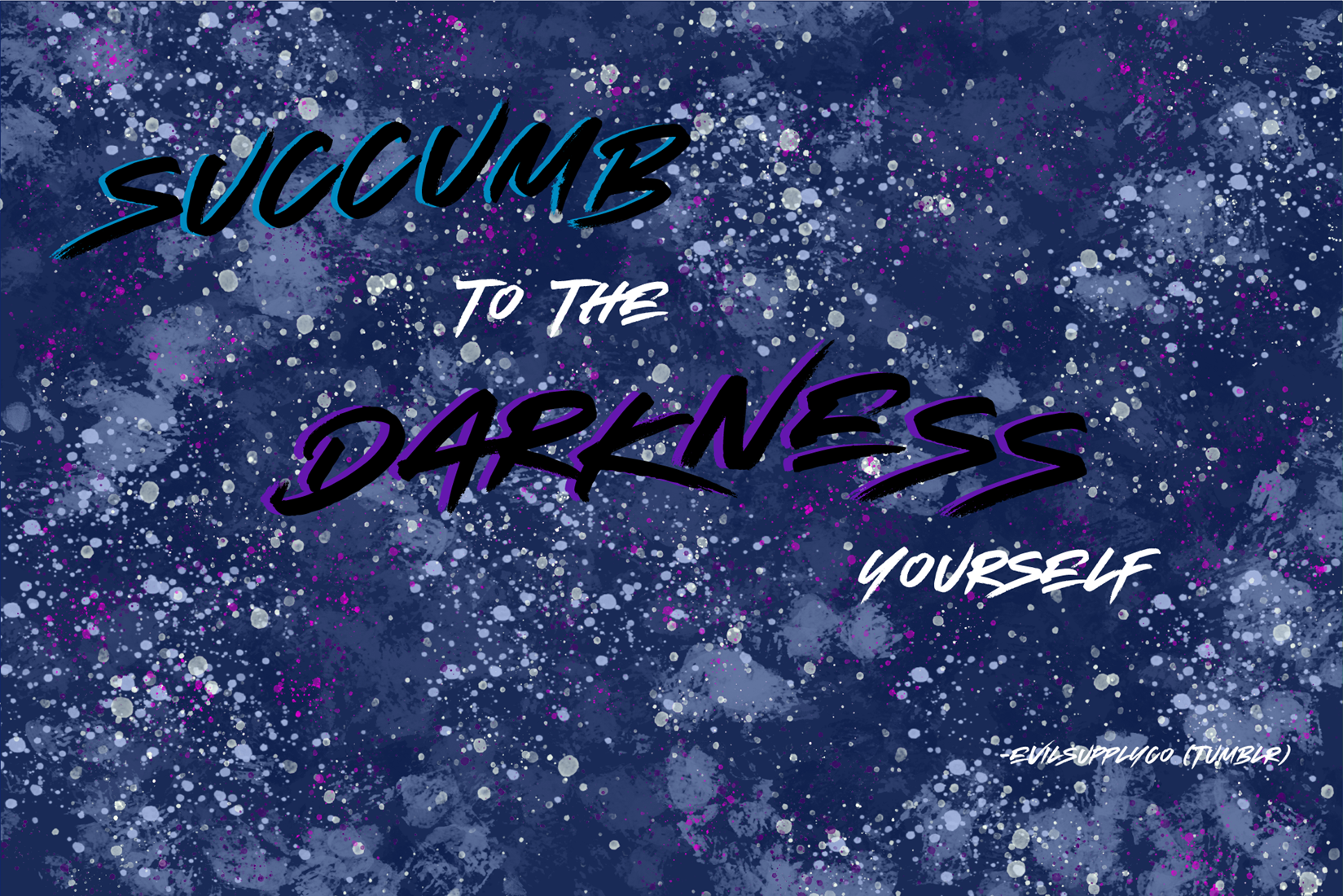 'Succumb to the Darkness Yourself' Villain Poster Banner